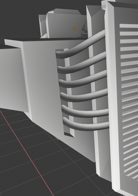 Side - connection for robot cables to chassis